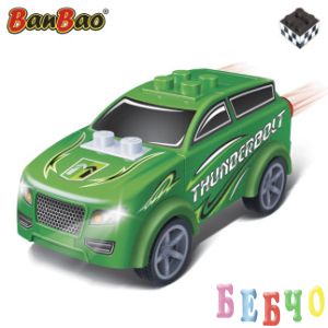 Конструктор Бан Бао – Мини количка пул бек – зелена – 26 части