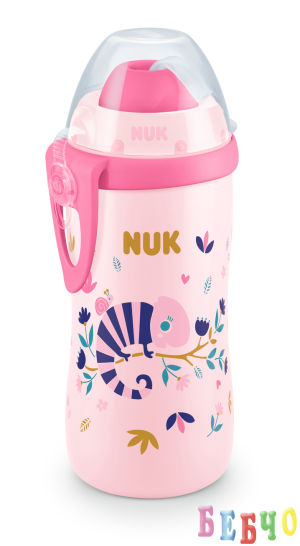 NUK Flexi Cup със сламка, 12+м, Chameleon