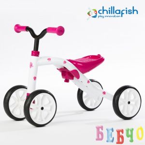 Chillafish Quadie играчка за яздене розова