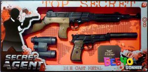 Детски метален комплект с пушка SECRET AGENT GONHER