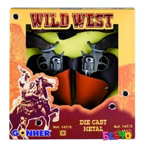 Детски метален комплект с мини револвер WILD-WEST  GONHER