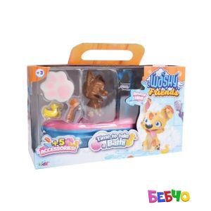 Washy Friends Кално кученце за къпане с вана