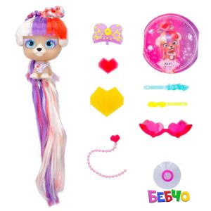 VIP PETS GLAM GEMS Модно Кученце 9 Изненади за Прически