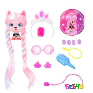 VIP PETS GLAM GEMS Модно Кученце 9 Изненади за Прически