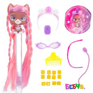 VIP PETS GLAM GEMS Модно Кученце 9 Изненади за Прически