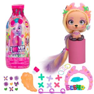 VIP PETS Модно кученце за прически 9 изненади Spring Vibes S4