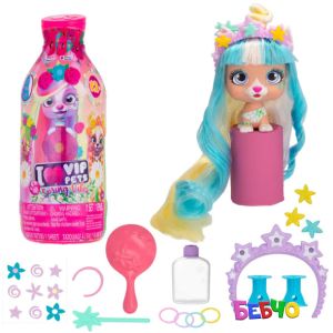VIP PETS Модно кученце за прически 9 изненади Spring Vibes S4