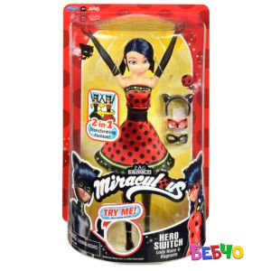 MIRACULOUS Калинката и Котарака кукла Калинка с геройско преобразяване