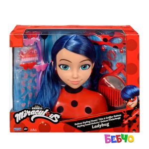 MIRACULOUS Калинката и Котарака Глава за фризиране Калинката
