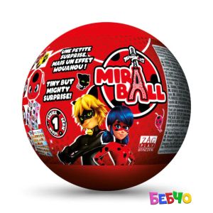 MIRACULOUS Калинката и Котарака Топка с плюшена играчка изненада Miraball