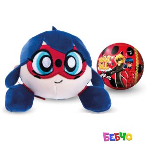 MIRACULOUS Калинката и Котарака Топка с плюшена играчка изненада Miraball