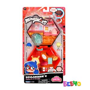 MIRACULOUS Калинката и Котарака Chibi box с 2 героя Панаир/Пекарна