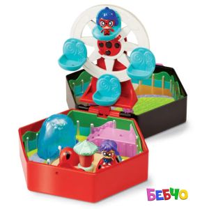 MIRACULOUS Калинката и Котарака Chibi box с 2 героя Панаир/Пекарна
