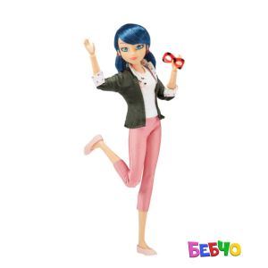 MIRACULOUS Калинката и Котарака Фигура герой Маринет с костюм на Калинката и Kwami