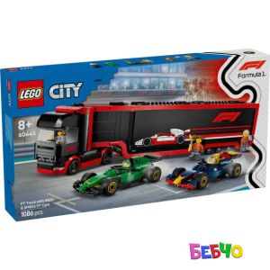 LEGO® City Камион от F1® с коли RB20 и AMR24 от F1® 60445