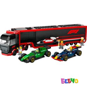 LEGO® City Камион от F1® с коли RB20 и AMR24 от F1® 60445