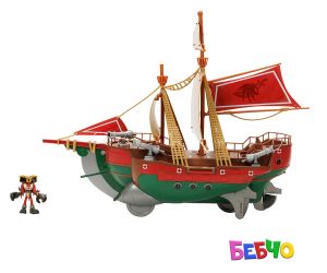 Jakks Pacific Sonic - Игрален комплект Пиратски кораб, Соник