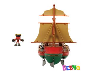 Jakks Pacific Sonic - Игрален комплект Пиратски кораб, Соник