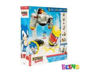 Jakks Pacific Sonic - Игрален комплект Egg Mobile, Соник 
