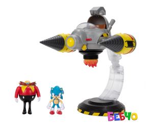 Jakks Pacific Sonic - Игрален комплект Egg Mobile, Соник 