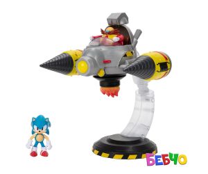Jakks Pacific Sonic - Игрален комплект Egg Mobile, Соник 