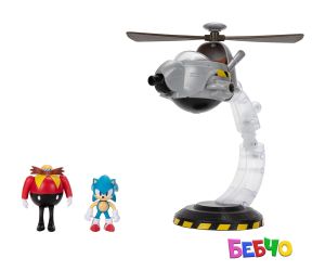 Jakks Pacific Sonic - Игрален комплект Egg Mobile, Соник 