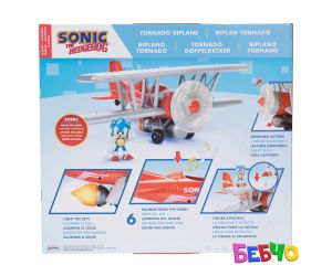 Jakks Pacific Sonic - Игрален комплект Соник с Торнадо самолет, Соник