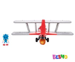 Jakks Pacific Sonic - Игрален комплект Соник с Торнадо самолет, Соник