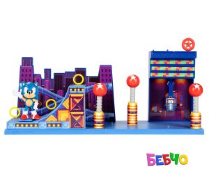 Jakks Pacific Sonic -  - Игрален комплект Зона Студиополис, Соник
