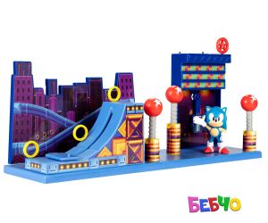 Jakks Pacific Sonic -  - Игрален комплект Зона Студиополис, Соник