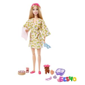 Barbie® Wellness Кукла с кученце - На почивка 