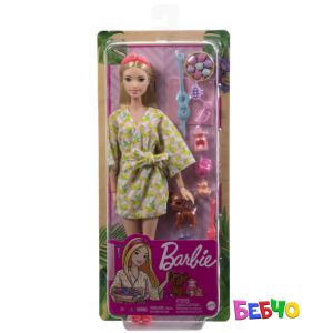 Barbie® Wellness Кукла с кученце - На почивка 