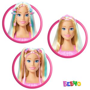 Barbie® Styling Heads Глава за прически Deluxe Rainbow