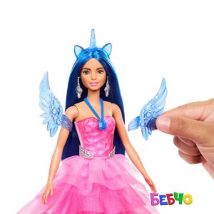 Barbie® Princesses Юбилейна кукла - 65 год. - Сапфирена принцеса с еднорог