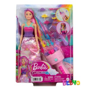 Barbie® Dreamtopia™ Кукла с машина за пликти Twist 'n Style™