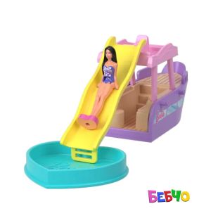 Barbie® Mini BarbieLand™ Мини кукла Barbie® с емблематично мини превозно средство