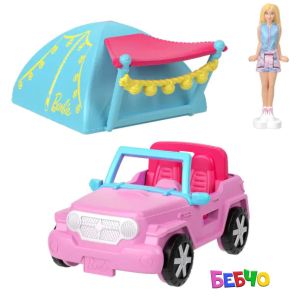 Barbie® Mini BarbieLand™ Мини кукла Barbie® с емблематично мини превозно средство