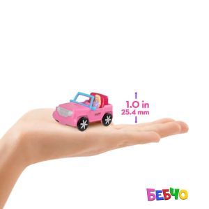 Barbie® Mini BarbieLand™ Мини кукла Barbie® с емблематично мини превозно средство