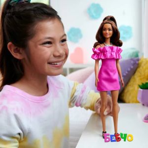 Barbie® Fashionistas™ Кукла с розова коктейлна рокля