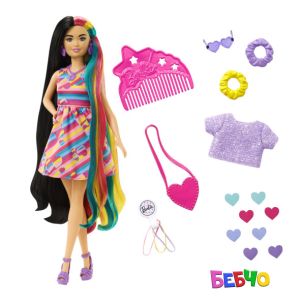 Barbie®  Fashion Dolls Tottaly Hair™ Комплект за игра с кукла с тъмна коса 