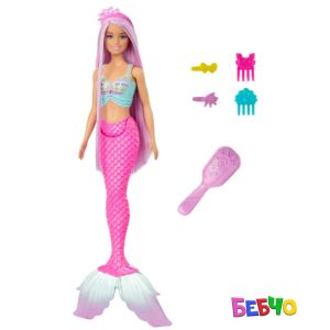 Barbie® Fairies & Mermaids Кукла русалка с дълга коса и четка