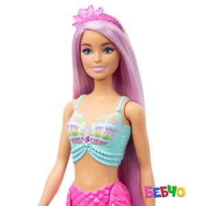 Barbie® Fairies & Mermaids Кукла русалка с дълга коса и четка