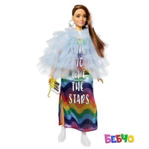 Barbie® Extra Кукла с дълга цветна рокля