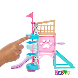 Barbie® Кукла с кученца и площадка за игра Barbie and Stacie to the Rescue