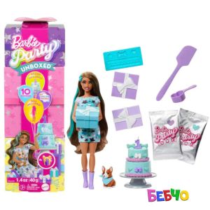 Barbie® Party Unboxed™ Кукла с тъмна коса Reveal