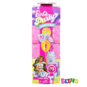 Barbie® Party Unboxed™ Кукла с тъмна коса Reveal