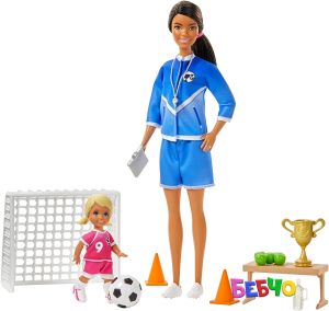 Barbie® Кукла You can be anything - Барби футболен треньор