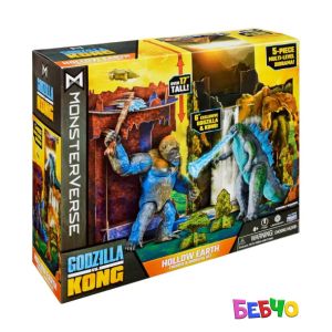 MONSTERVERSE GODZILLA x KONG Битката в Кухата земя с диорама