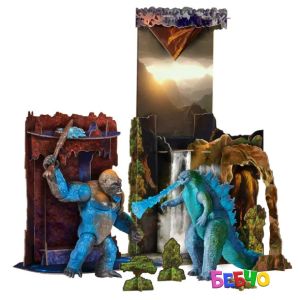 MONSTERVERSE GODZILLA x KONG Битката в Кухата земя с диорама