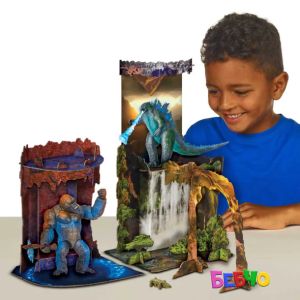 MONSTERVERSE GODZILLA x KONG Битката в Кухата земя с диорама